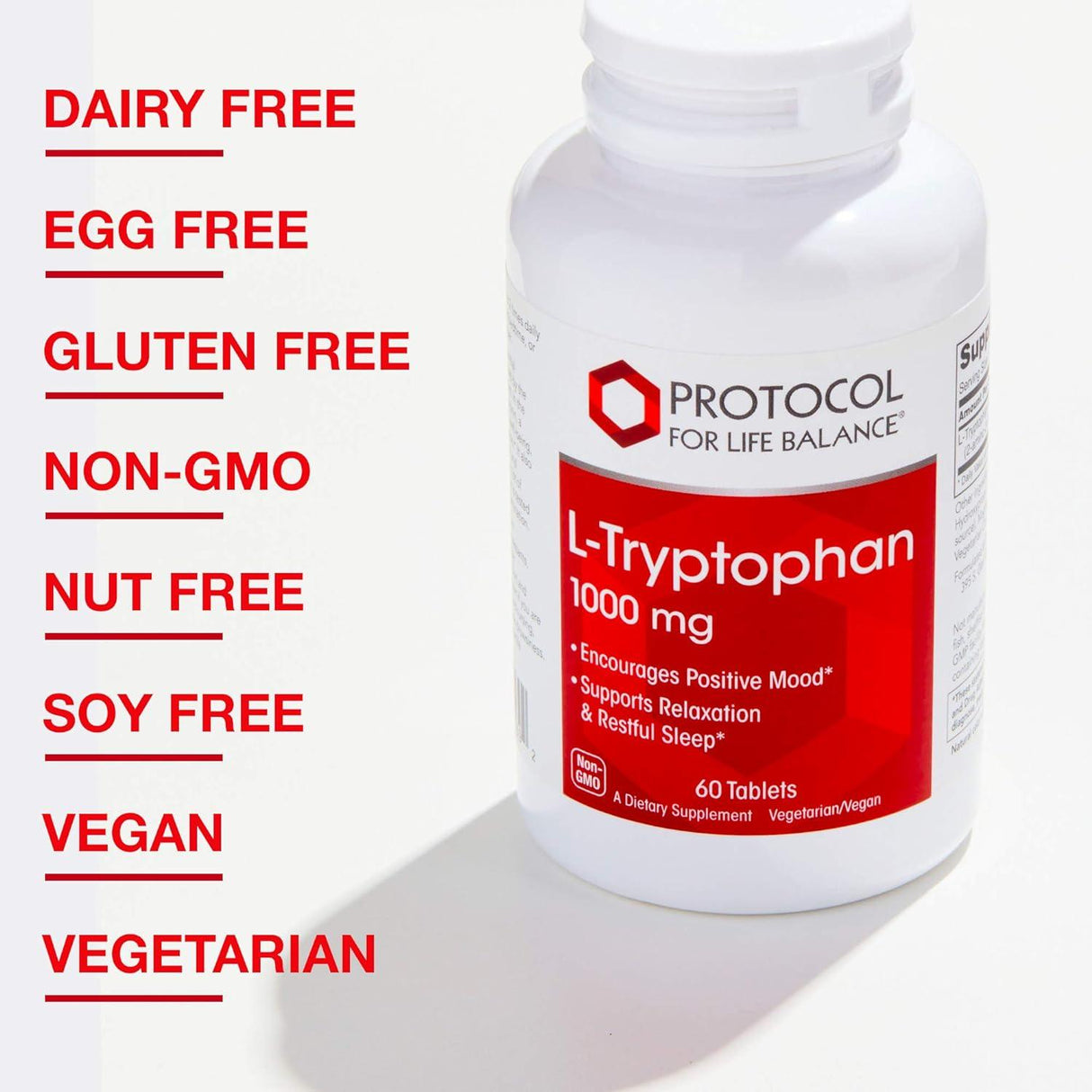 PROTOCOL FOR LIFE BALANCE - Protocol L-Tryptophan 1,000Mg. 60 Tabletas - The Red Vitamin MX - Suplementos Alimenticios - {{ shop.shopifyCountryName }}