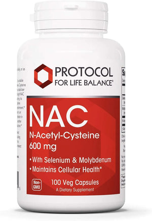 PROTOCOL FOR LIFE BALANCE - Protocol NAC 600Mg. 100 Capsulas - The Red Vitamin MX - Suplementos Alimenticios - {{ shop.shopifyCountryName }}