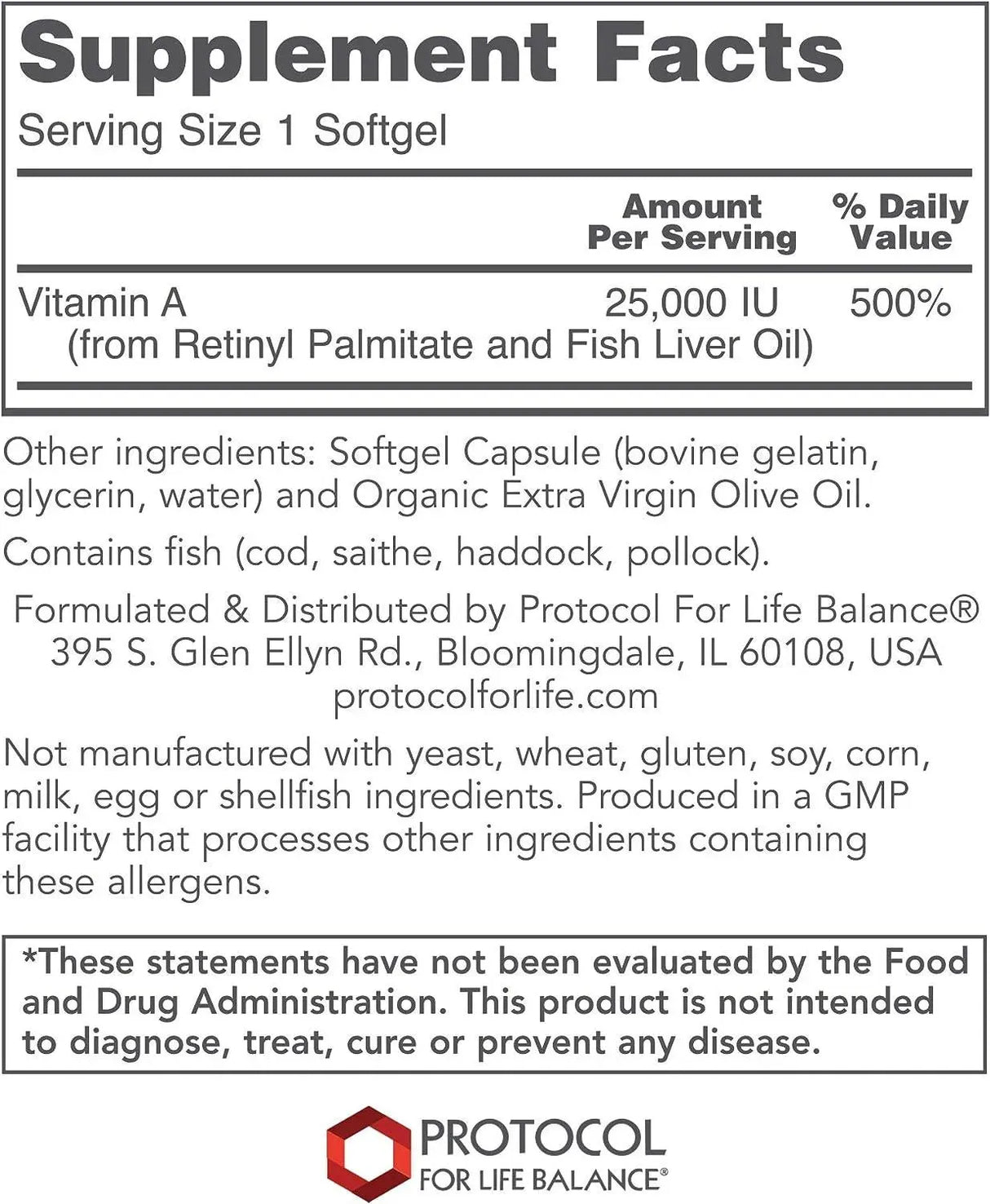 PROTOCOL FOR LIFE BALANCE - Protocol Vitamin A 25,000 IU 100 Capsulas Blandas - The Red Vitamin MX - Suplementos Alimenticios - {{ shop.shopifyCountryName }}
