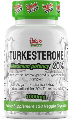 PSYCHO PHARMA - Psycho Pharma Turkesterone 20% 1000Mg. 120 Capsulas - The Red Vitamin MX - Suplementos Alimenticios - {{ shop.shopifyCountryName }}