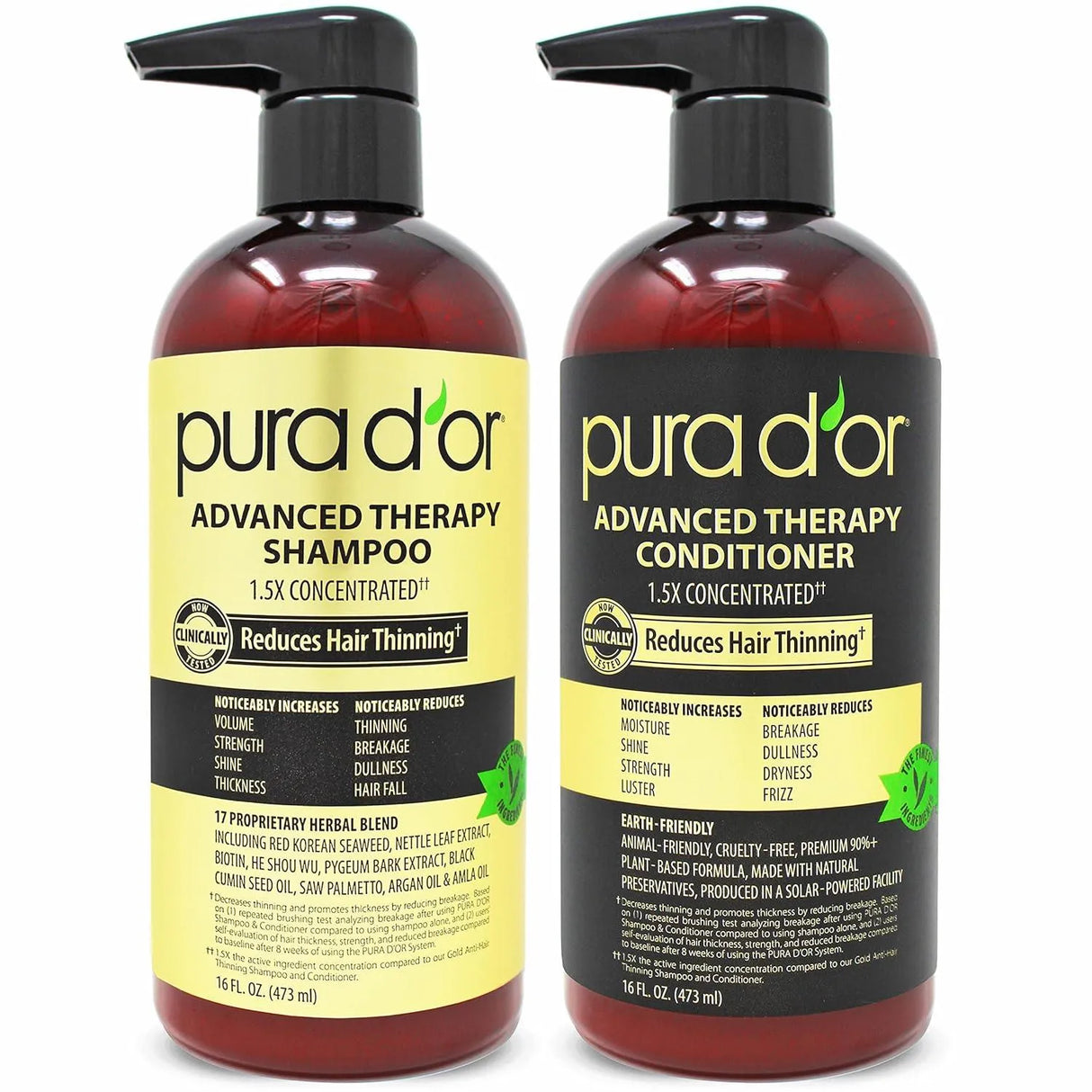 PURA D'OR - PURA D'OR Advanced Therapy Biotin Shampoo & Conditioner 473Ml. - The Red Vitamin MX - Shampoo Para Cabello - {{ shop.shopifyCountryName }}