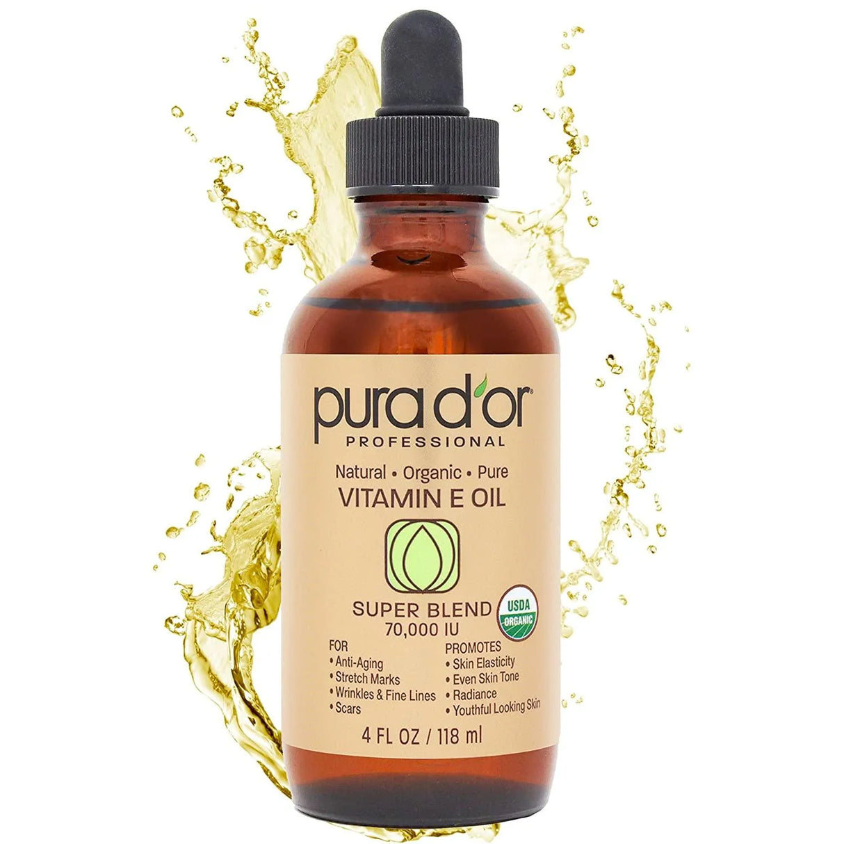 PURA DÓR - PURA D'OR Organic Vitamin E Oil Blend 118Ml. - The Red Vitamin MX - Suplementos Alimenticios - {{ shop.shopifyCountryName }}