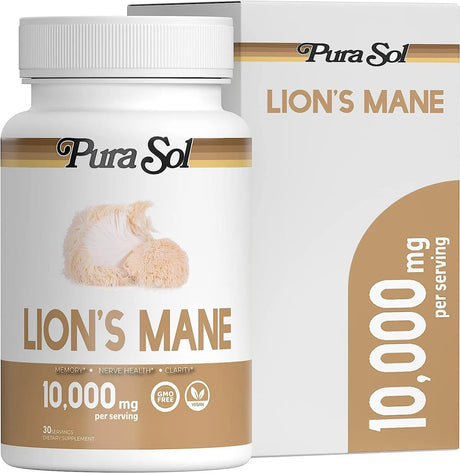 PURA SOL - Pura Sol Lion’s Mane Mushroom 10,000Mg. 60 Capsulas - The Red Vitamin MX - Suplementos Alimenticios - {{ shop.shopifyCountryName }}