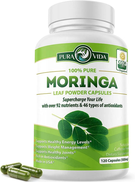 PURA VIDA - PURA VIDA Moringa 500Mg. 120 Capsulas - The Red Vitamin MX - Suplementos Alimenticios - {{ shop.shopifyCountryName }}