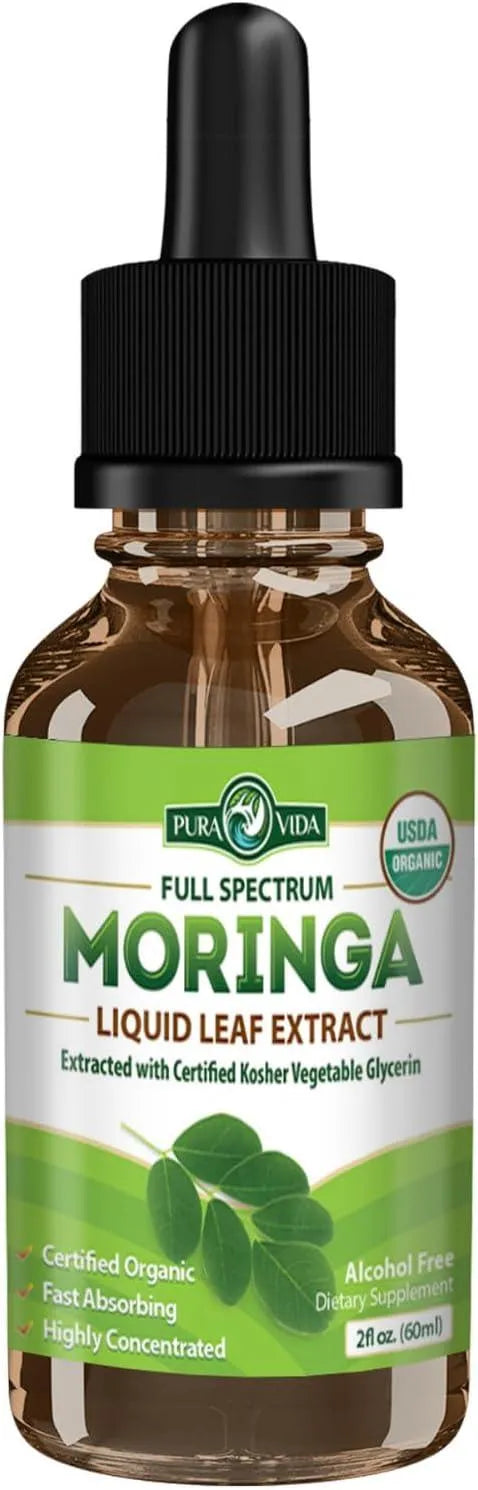 PURA VIDA - PURA VIDA Moringa Leaf Extract Drops 60Ml. - The Red Vitamin MX - Suplementos Alimenticios - {{ shop.shopifyCountryName }}