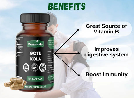 PURANICALS - Puranicals Gotu Kola 600Mg. 320 Capsulas - The Red Vitamin MX - Suplementos Alimenticios - {{ shop.shopifyCountryName }}