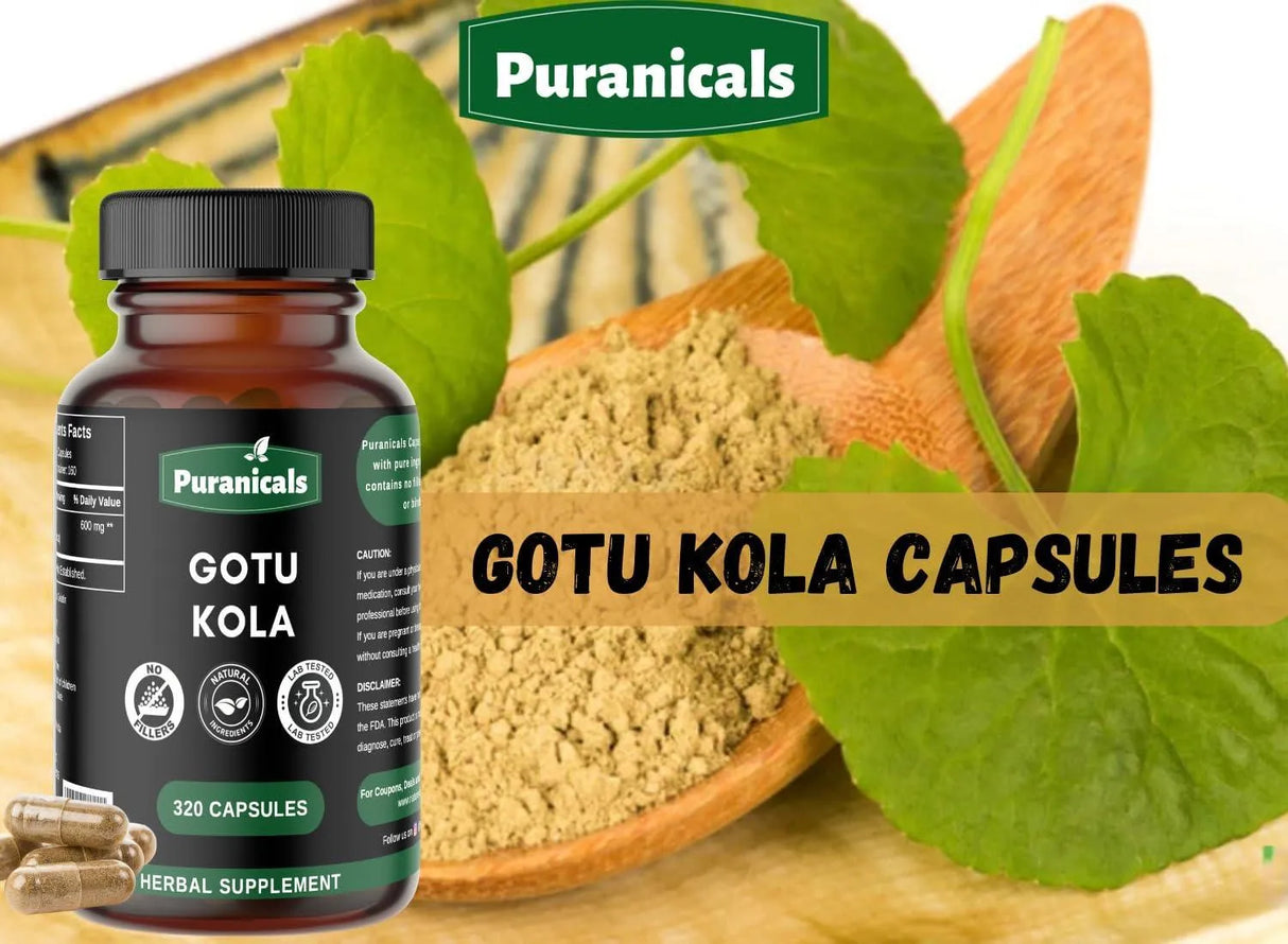 PURANICALS - Puranicals Gotu Kola 600Mg. 320 Capsulas - The Red Vitamin MX - Suplementos Alimenticios - {{ shop.shopifyCountryName }}