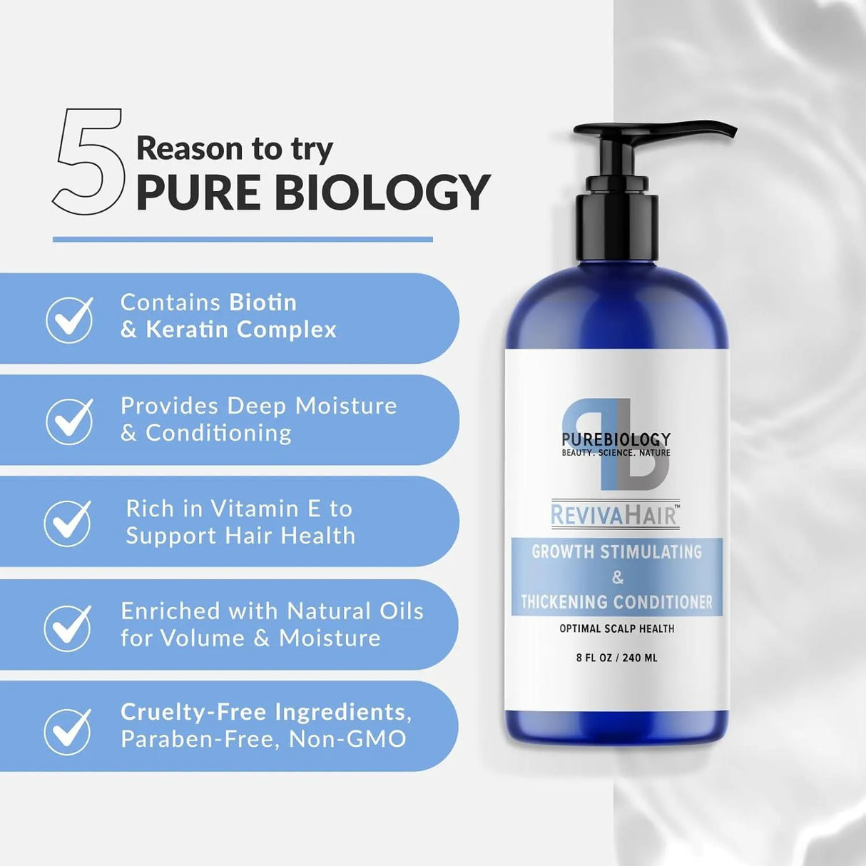 PURE BIOLOGY - Pure Biology Biotin Conditioner for Fine Hair Care 240Ml. - The Red Vitamin MX - Acondicionador Para Cabello - {{ shop.shopifyCountryName }}