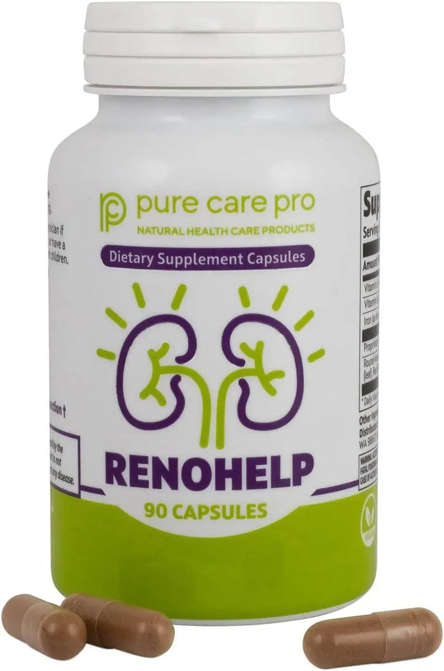 PURE CARE PRO - Pure Care Pro Renohelp Powerful All-Natural Kidney Support 90 Capsulas - The Red Vitamin MX - Suplementos Alimenticios - {{ shop.shopifyCountryName }}