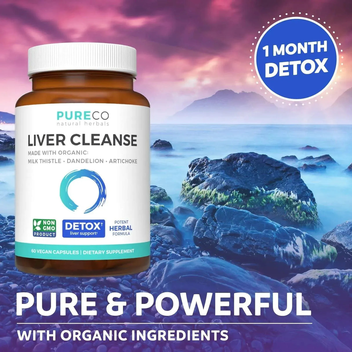 PURE CO - PURE CO Organic Liver Cleanse Detox & Repair 60 Capsulas - The Red Vitamin MX - Suplementos Alimenticios - {{ shop.shopifyCountryName }}