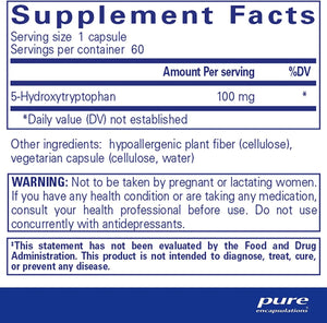 PURE ENCAPSULATIONS - Pure Encapsulations 5-HTP 100Mg. 60 Capsulas - The Red Vitamin MX - Suplementos Alimenticios - {{ shop.shopifyCountryName }}