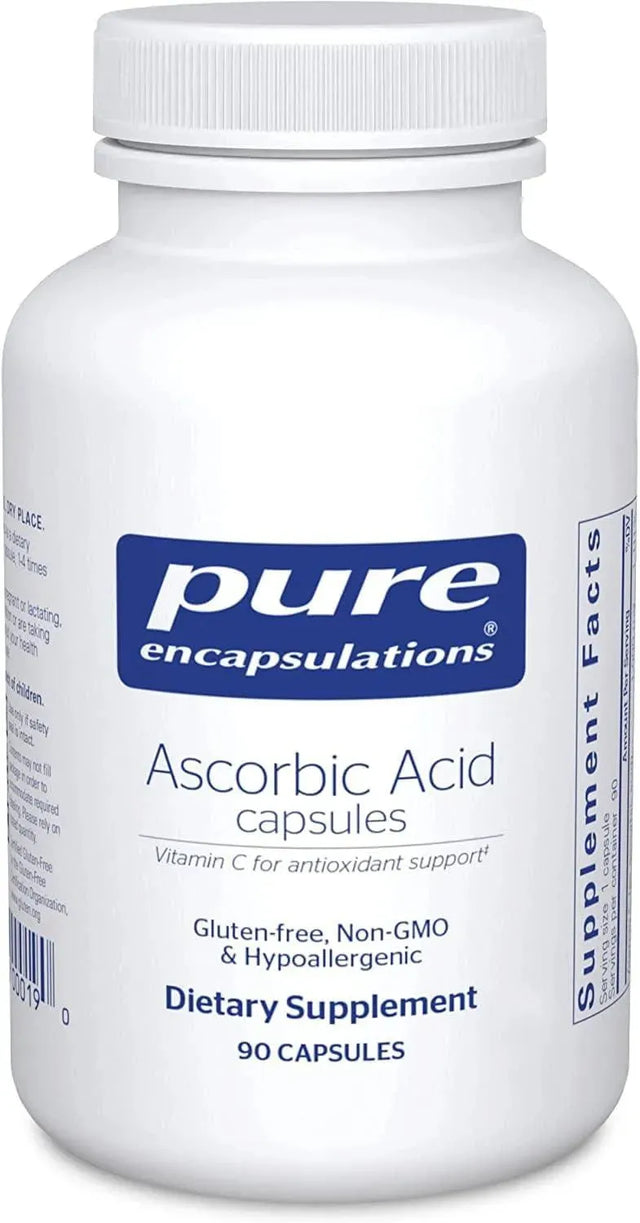 PURE ENCAPSULATIONS - Pure Encapsulations Ascorbic Acid Vitamin C 90 Capsulas - The Red Vitamin MX - Suplementos Alimenticios - {{ shop.shopifyCountryName }}