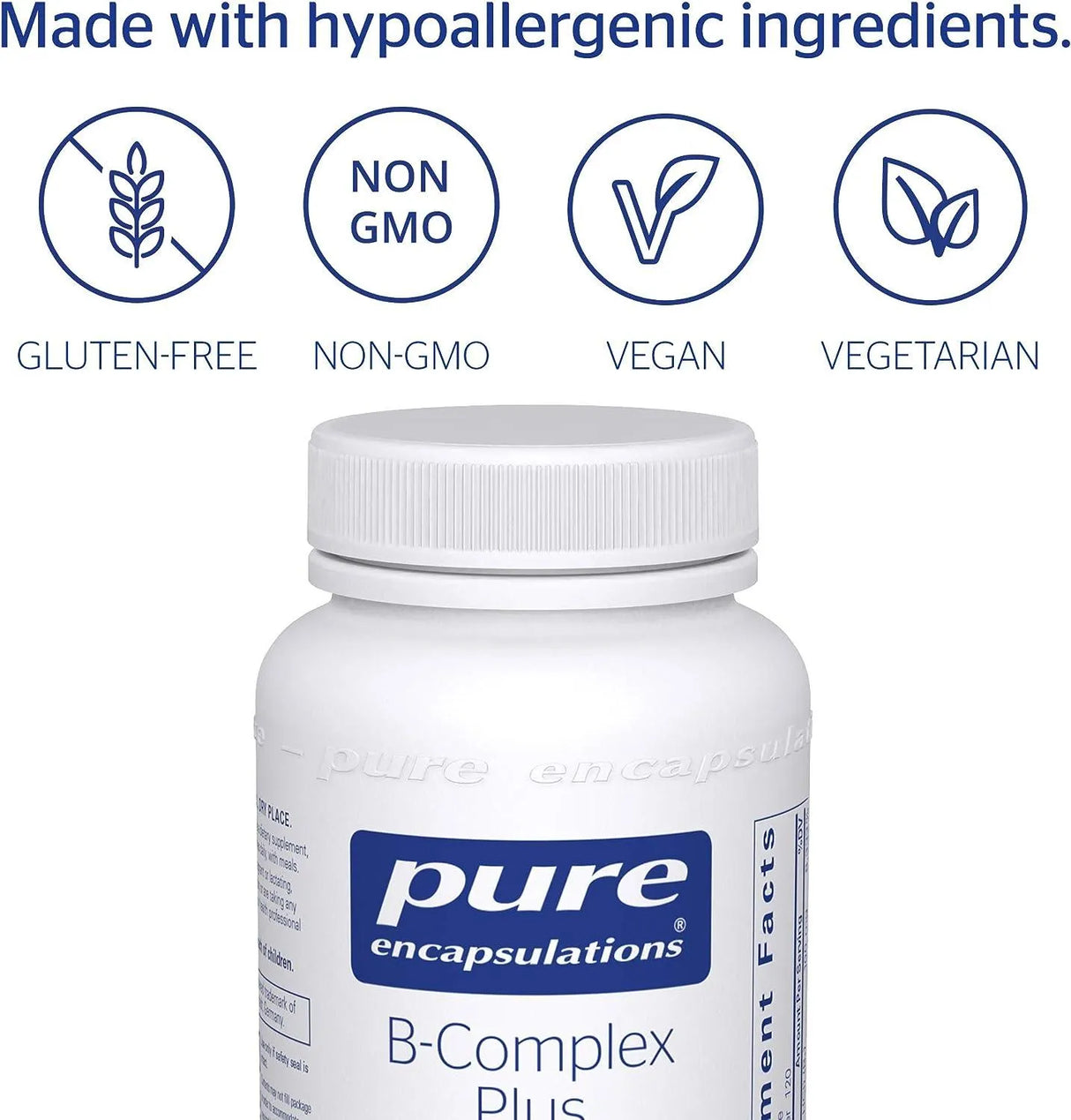 PURE ENCAPSULATIONS - Pure Encapsulations B-Complex Plus 120 Capsulas - The Red Vitamin MX - Suplementos Alimenticios - {{ shop.shopifyCountryName }}