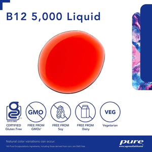 PURE ENCAPSULATIONS - Pure Encapsulations B12 5,000 Liquid 30Ml. - The Red Vitamin MX - Suplementos Alimenticios - {{ shop.shopifyCountryName }}