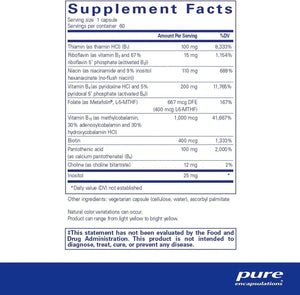 PURE ENCAPSULATIONS - Pure Encapsulations B6 Complex 60 Capsulas - The Red Vitamin MX - Suplementos Alimenticios - {{ shop.shopifyCountryName }}