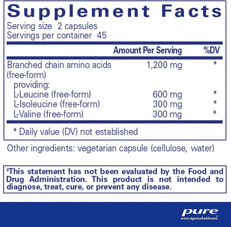 PURE ENCAPSULATIONS - Pure Encapsulations BCAA 90 Capsulas - The Red Vitamin MX - Suplementos Alimenticios - {{ shop.shopifyCountryName }}