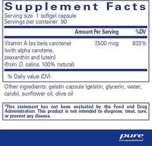 PURE ENCAPSULATIONS - Pure Encapsulations Beta Carotene 90 Capsulas Blandas - The Red Vitamin MX - Suplementos Alimenticios - {{ shop.shopifyCountryName }}