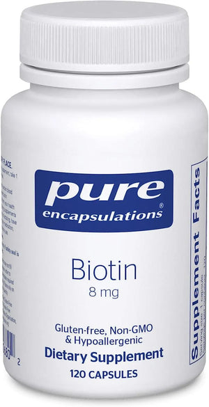 PURE ENCAPSULATIONS - Pure Encapsulations Biotin 8Mg. 120 Capsulas - The Red Vitamin MX - Suplementos Alimenticios - {{ shop.shopifyCountryName }}