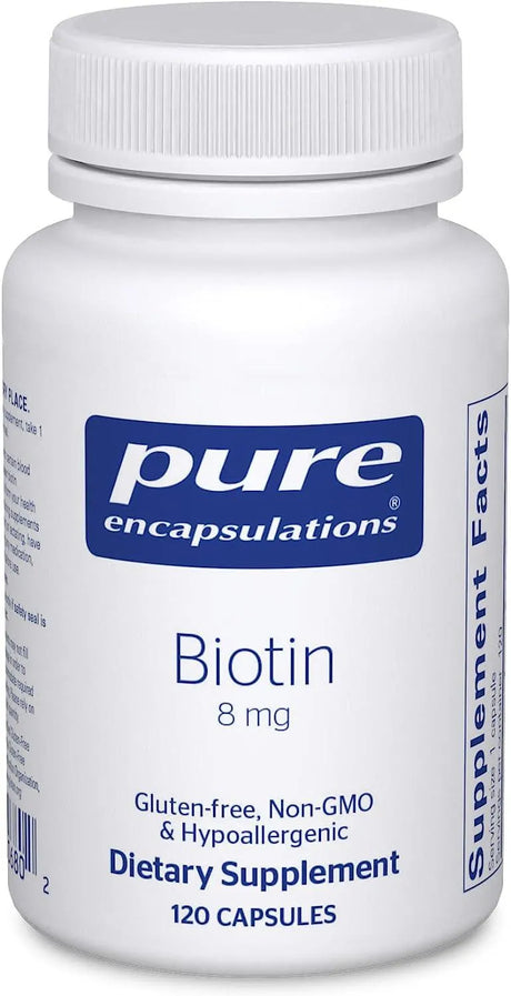 PURE ENCAPSULATIONS - Pure Encapsulations Biotin 8Mg. 120 Capsulas - The Red Vitamin MX - Suplementos Alimenticios - {{ shop.shopifyCountryName }}