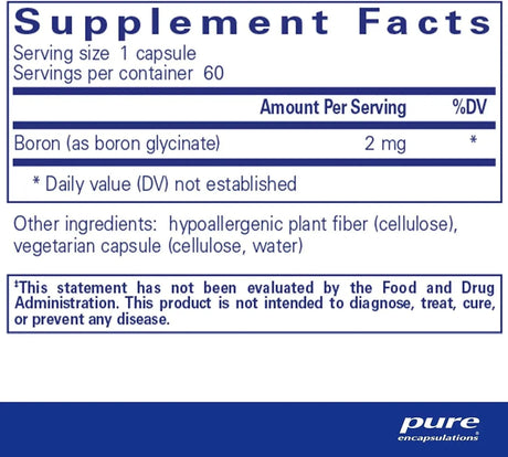 PURE ENCAPSULATIONS - Pure Encapsulations Boron 60 Capsulas - The Red Vitamin MX - Suplementos Alimenticios - {{ shop.shopifyCountryName }}