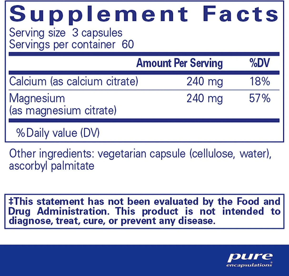 PURE ENCAPSULATIONS - Pure Encapsulations Calcium Magnesium (Citrate) 180 Capsulas - The Red Vitamin MX - Suplementos Alimenticios - {{ shop.shopifyCountryName }}