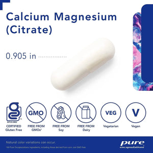 PURE ENCAPSULATIONS - Pure Encapsulations Calcium Magnesium (Citrate) 180 Capsulas - The Red Vitamin MX - Suplementos Alimenticios - {{ shop.shopifyCountryName }}