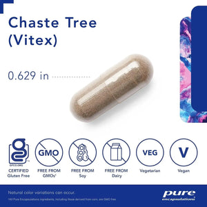 PURE ENCAPSULATIONS - Pure Encapsulations Chaste Tree Baya Casto 120 Capsulas - The Red Vitamin MX - Suplementos Alimenticios - {{ shop.shopifyCountryName }}