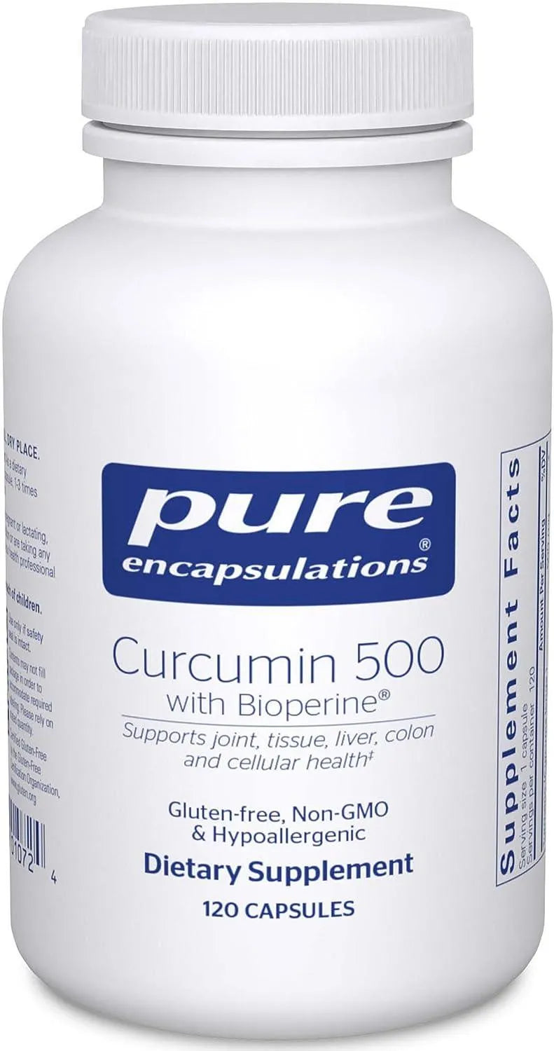 PURE ENCAPSULATIONS - Pure Encapsulations Curcumin 500 with Bioperine 120 Capsulas - The Red Vitamin MX - Suplementos Alimenticios - {{ shop.shopifyCountryName }}