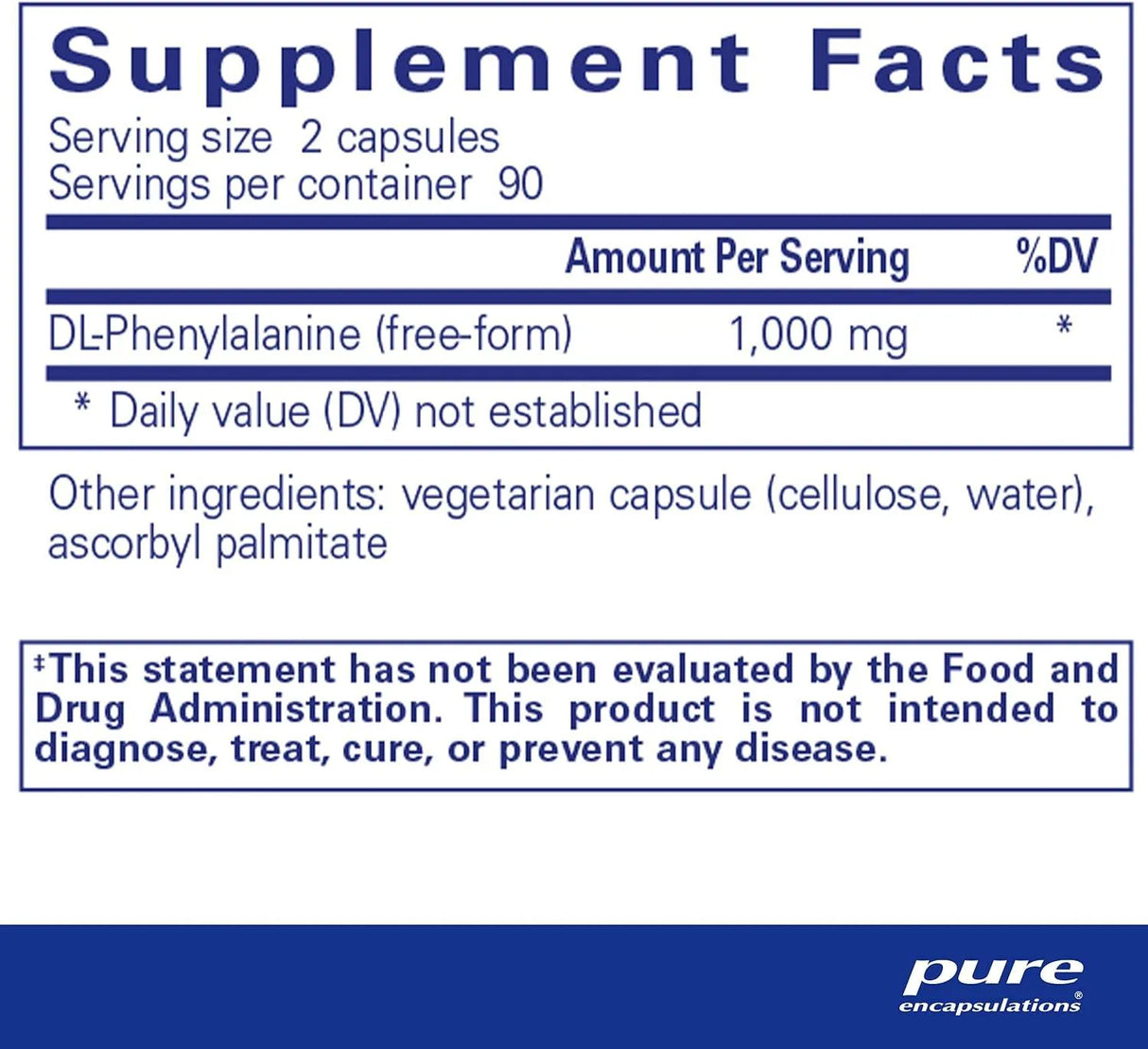 PURE ENCAPSULATIONS - Pure Encapsulations DL-Phenylalanine 180 Capsulas - The Red Vitamin MX - Suplementos Alimenticios - {{ shop.shopifyCountryName }}