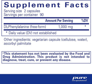 PURE ENCAPSULATIONS - Pure Encapsulations DL-Phenylalanine 180 Capsulas - The Red Vitamin MX - Suplementos Alimenticios - {{ shop.shopifyCountryName }}