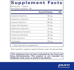 PURE ENCAPSULATIONS - Pure Encapsulations Essential Amino Acids 180 Capsulas - The Red Vitamin MX - Suplementos Alimenticios - {{ shop.shopifyCountryName }}