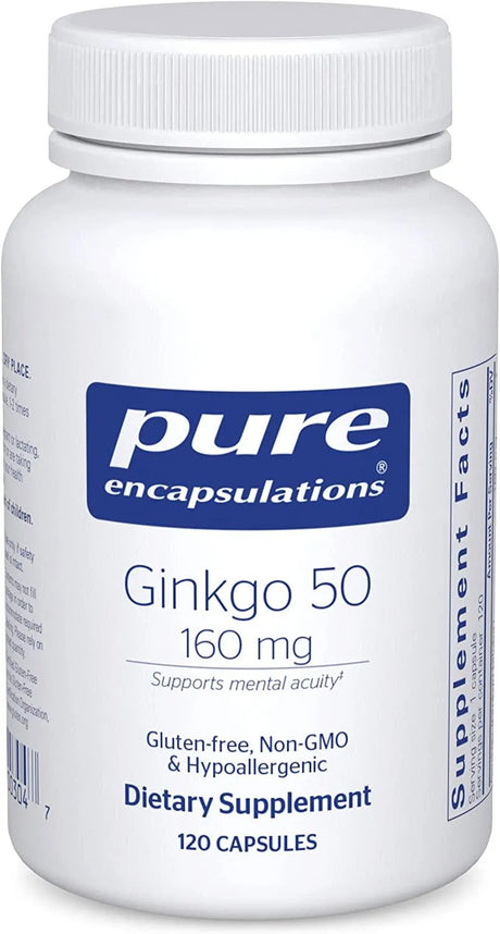 PURE ENCAPSULATIONS - Pure Encapsulations Ginkgo 50 160Mg. 120 Capsulas - The Red Vitamin MX - Suplementos Alimenticios - {{ shop.shopifyCountryName }}