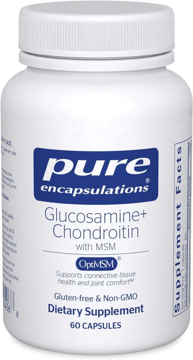 PURE ENCAPSULATIONS - Pure Encapsulations Glucosamine Chondroitin with MSM 60 Capsulas - The Red Vitamin MX - Suplementos Alimenticios - {{ shop.shopifyCountryName }}