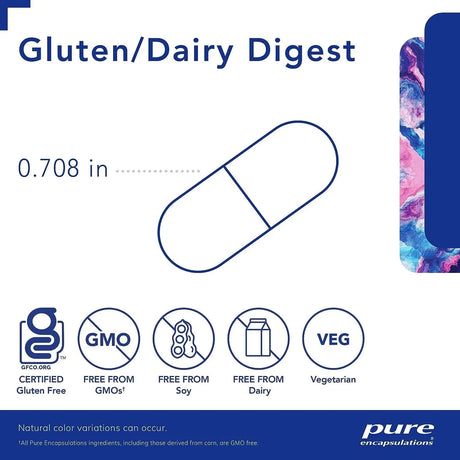 PURE ENCAPSULATIONS - Pure Encapsulations Gluten/Dairy Digest 60 Capsulas - The Red Vitamin MX - Suplementos Alimenticios - {{ shop.shopifyCountryName }}
