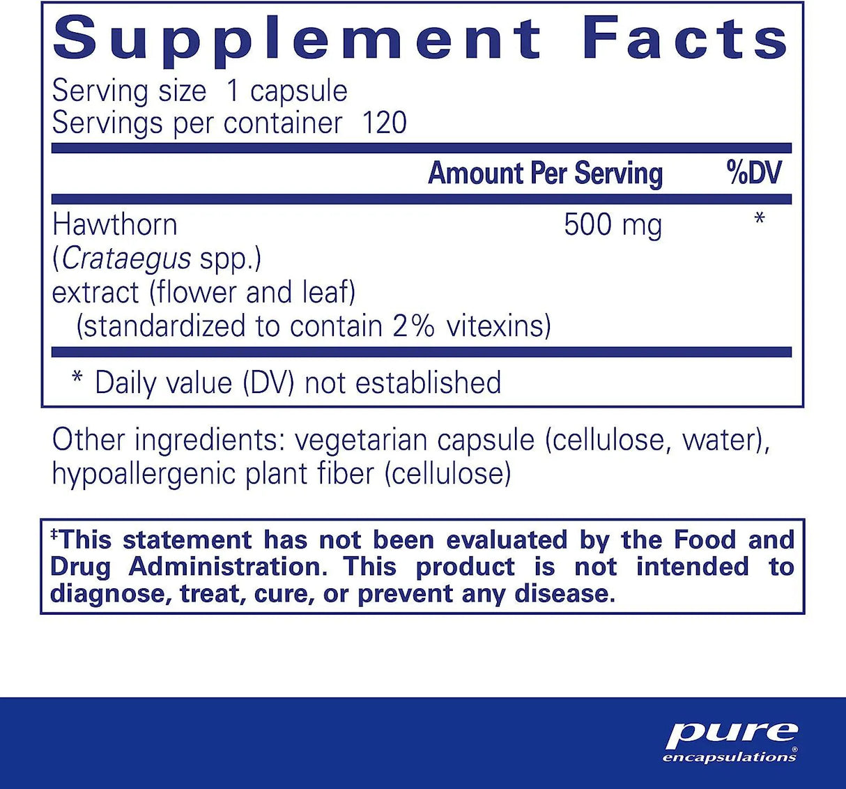 PURE ENCAPSULATIONS - Pure Encapsulations Hawthorn Extract 120 Capsulas - The Red Vitamin MX - Suplementos Alimenticios - {{ shop.shopifyCountryName }}