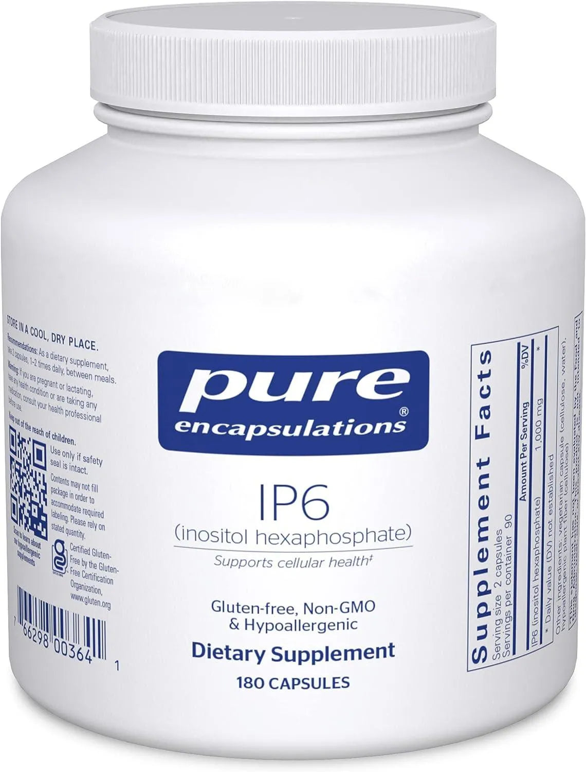 PURE ENCAPSULATIONS - Pure Encapsulations IP6 Inositol Hexaphosphate 180 Capsulas - The Red Vitamin MX - Suplementos Alimenticios - {{ shop.shopifyCountryName }}