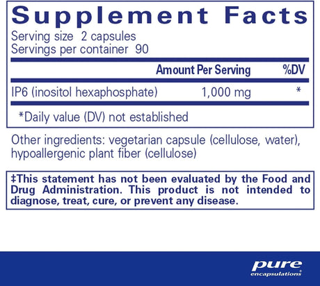 PURE ENCAPSULATIONS - Pure Encapsulations IP6 Inositol Hexaphosphate 180 Capsulas - The Red Vitamin MX - Suplementos Alimenticios - {{ shop.shopifyCountryName }}