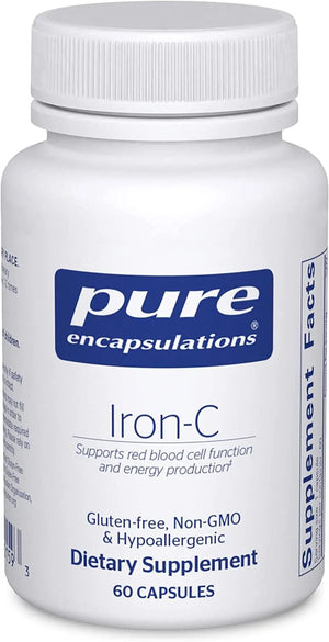 PURE ENCAPSULATIONS - Pure Encapsulations Iron-C 60 Capsulas - The Red Vitamin MX - Suplementos Alimenticios - {{ shop.shopifyCountryName }}