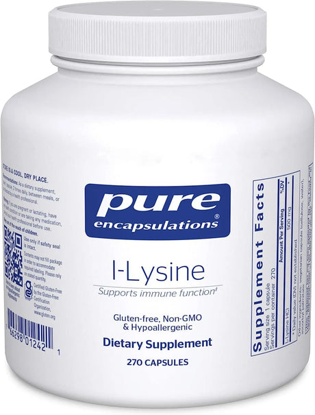 PURE ENCAPSULATIONS - Pure Encapsulations L-Lysine 270 Capsulas - The Red Vitamin MX - Suplementos Alimenticios - {{ shop.shopifyCountryName }}