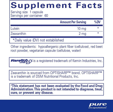 PURE ENCAPSULATIONS - Pure Encapsulations Lutein/Zeaxanthin 60 Capsulas - The Red Vitamin MX - Suplementos Alimenticios - {{ shop.shopifyCountryName }}