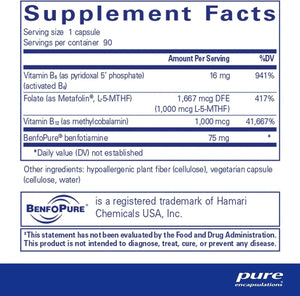 PURE ENCAPSULATIONS - Pure Encapsulations MethylAssist 90 Capsulas - The Red Vitamin MX - Suplementos Alimenticios - {{ shop.shopifyCountryName }}