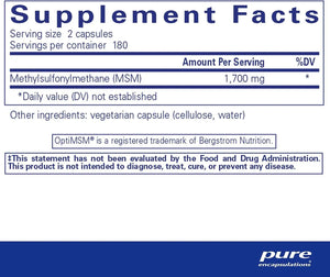 PURE ENCAPSULATIONS - Pure Encapsulations MSM 360 Capsulas - The Red Vitamin MX - Suplementos Alimenticios - {{ shop.shopifyCountryName }}