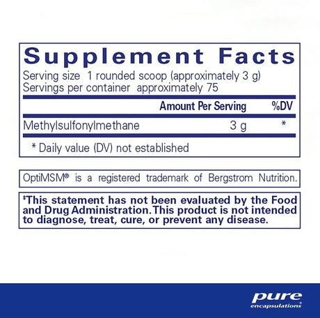 PURE ENCAPSULATIONS - Pure Encapsulations MSM Powder 227Gr. - The Red Vitamin MX - Suplementos Alimenticios - {{ shop.shopifyCountryName }}