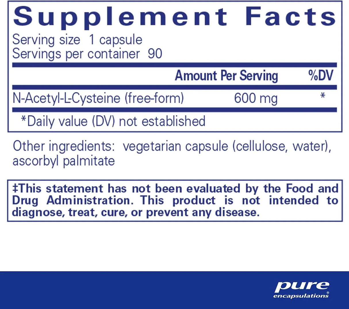 PURE ENCAPSULATIONS - Pure Encapsulations NAC 600Mg. 90 Capsulas - The Red Vitamin MX - Suplementos Alimenticios - {{ shop.shopifyCountryName }}