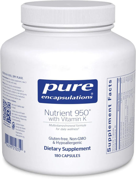 PURE ENCAPSULATIONS - Pure Encapsulations Nutrient 950 Multivitamin Supplement 180 Capsulas - The Red Vitamin MX - Suplementos Alimenticios - {{ shop.shopifyCountryName }}