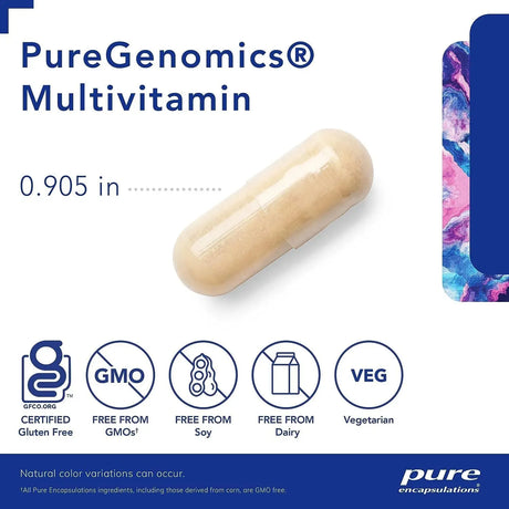 PURE ENCAPSULATIONS - Pure Encapsulations PureGenomics Multivitamin 60 Capsulas - The Red Vitamin MX - Suplementos Alimenticios - {{ shop.shopifyCountryName }}