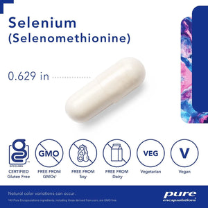 PURE ENCAPSULATIONS - Pure Encapsulations Selenium 60 Capsulas - The Red Vitamin MX - Suplementos Alimenticios - {{ shop.shopifyCountryName }}