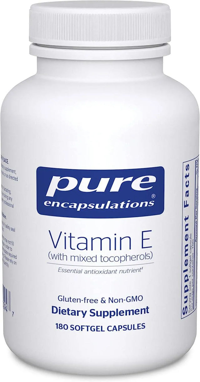 PURE ENCAPSULATIONS - Pure Encapsulations Vitamin E with Mixed Tocopherols 180 Capsulas Blandas - The Red Vitamin MX - Suplementos Alimenticios - {{ shop.shopifyCountryName }}