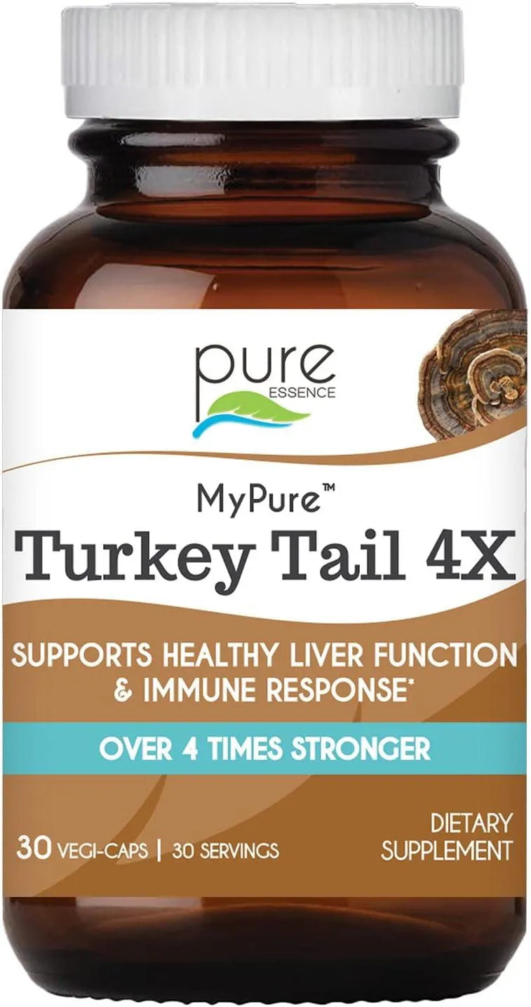 PURE ESSENTIALS - PURE ESSENCE LABS Organic Turkey Tail 4X Mushroom Extract 30 Capsulas - The Red Vitamin MX - Suplementos Alimenticios - {{ shop.shopifyCountryName }}