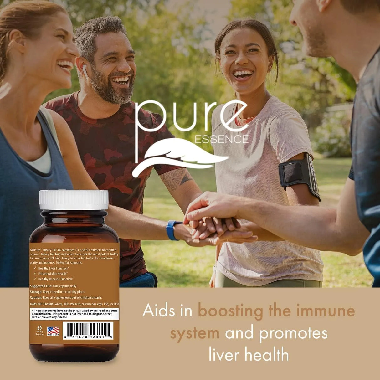 PURE ESSENTIALS - PURE ESSENCE LABS Organic Turkey Tail 4X Mushroom Extract 30 Capsulas - The Red Vitamin MX - Suplementos Alimenticios - {{ shop.shopifyCountryName }}